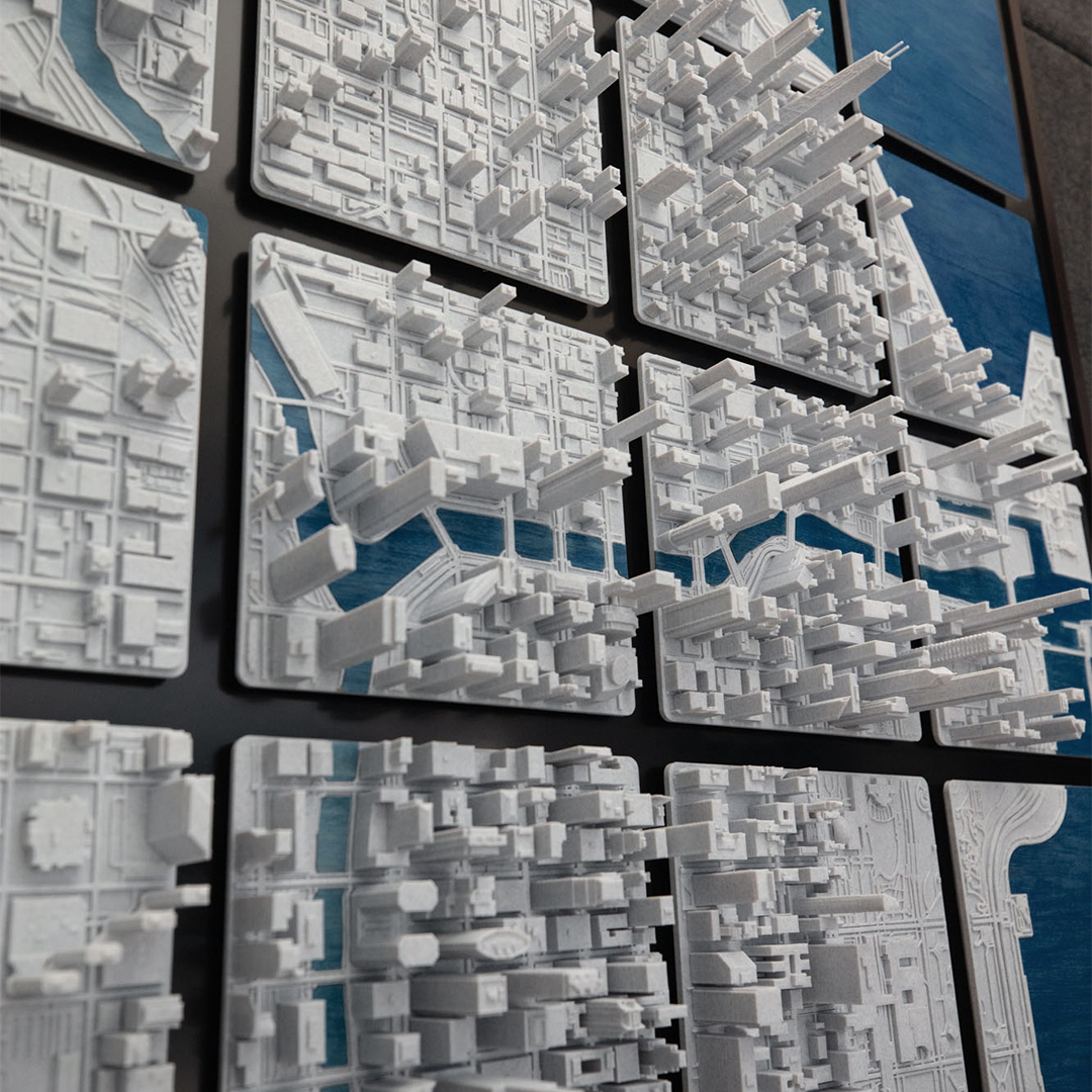 Chicago 3D printed map/skyline