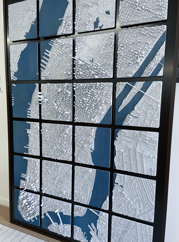 NYC 3D printed map/skyline