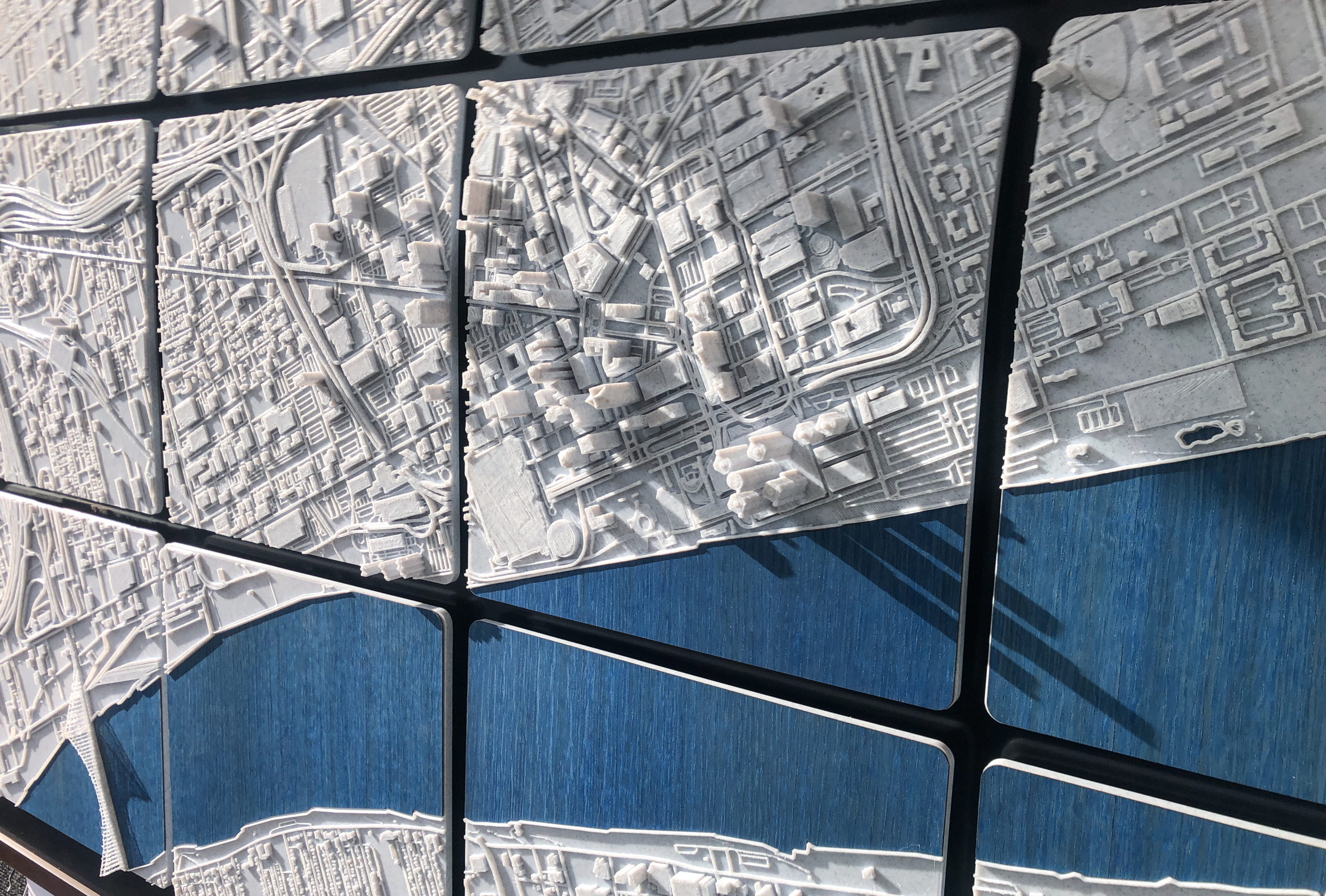 Detroit 3D printed map/skyline/art