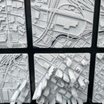 Houston 3D printed art map/skyline