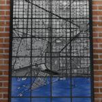 Barcelona 3D printed map wall art